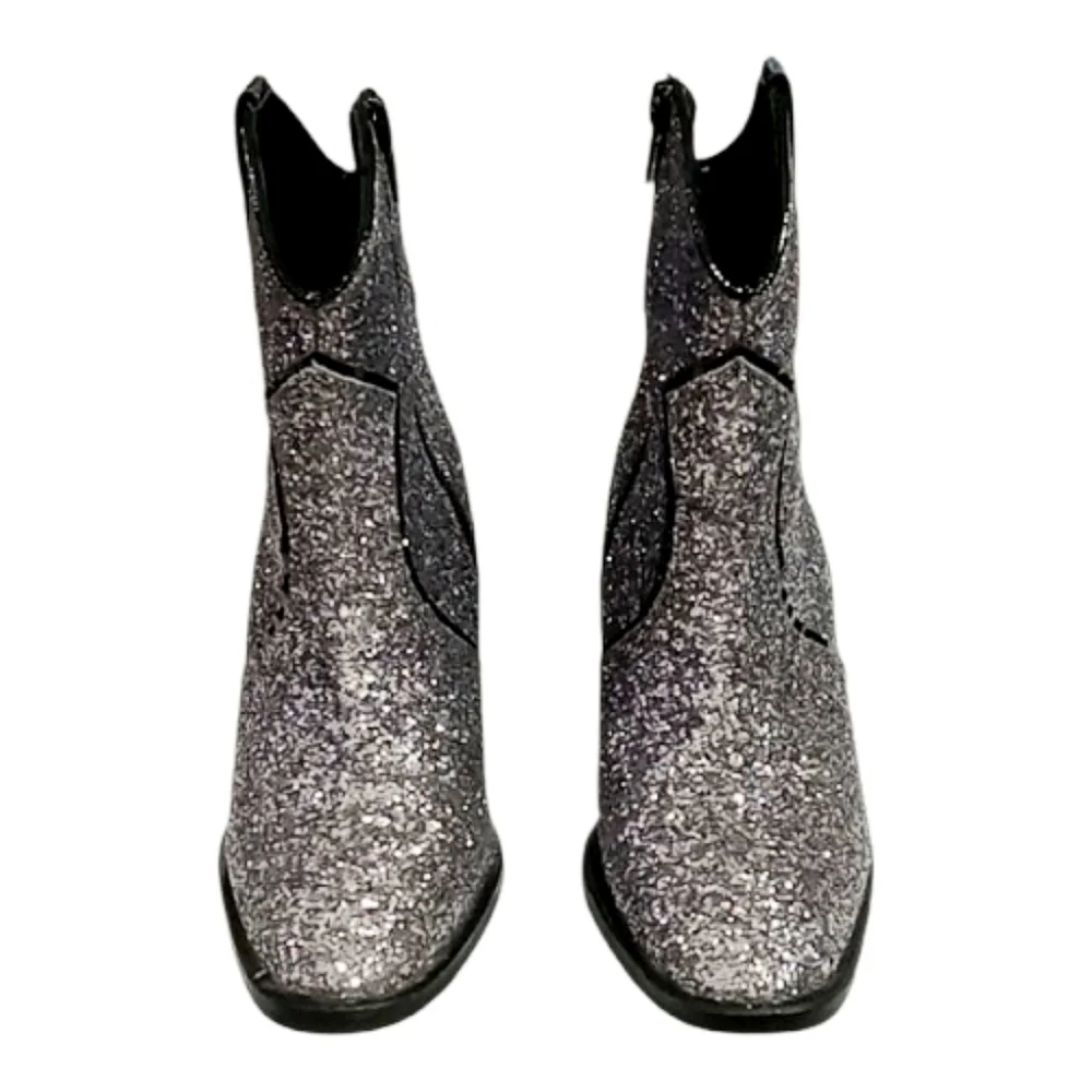 Idyllwind Miranda Lambert Stop and Stare Booties Silver Glitter Size 7